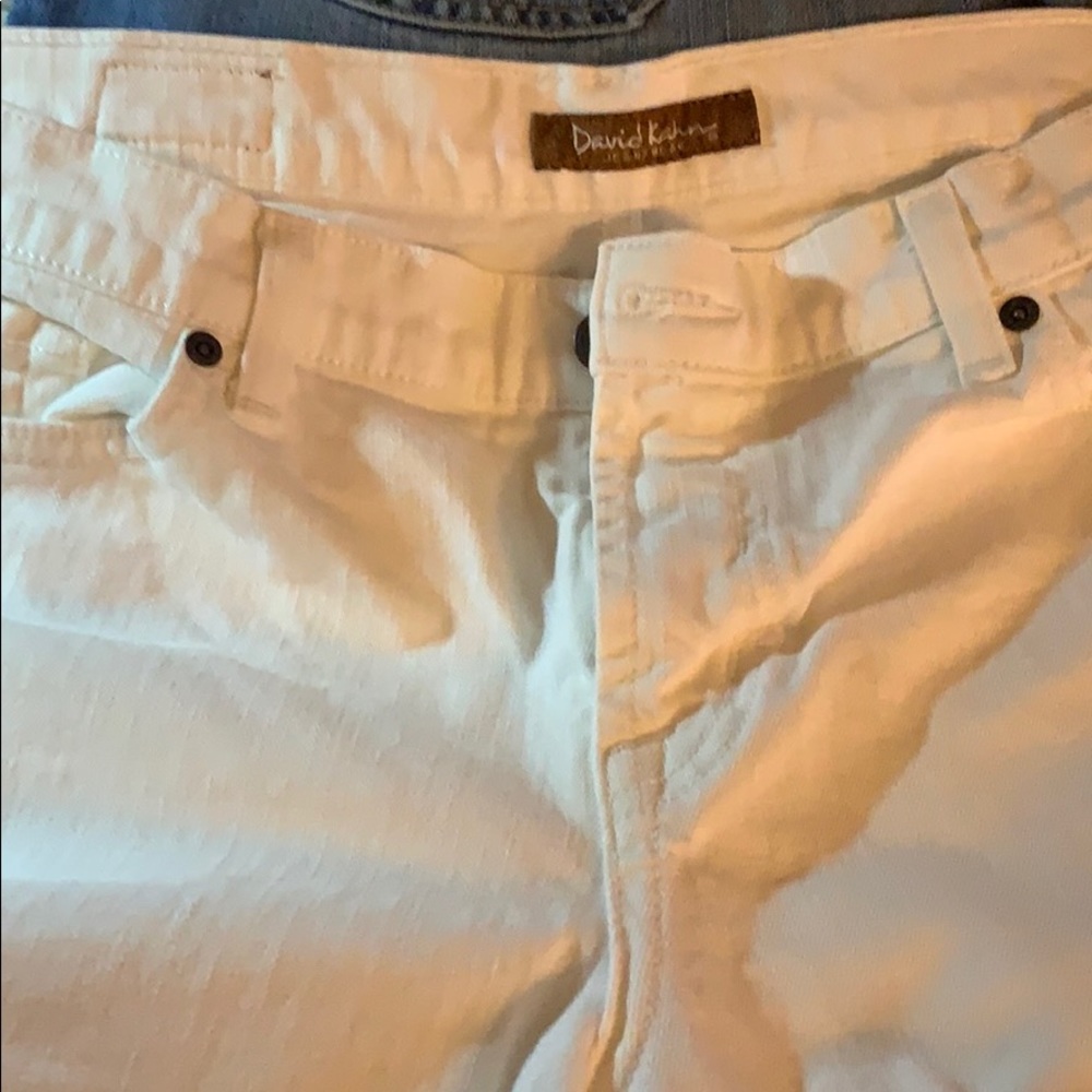 David Kahn White flair legged jeans